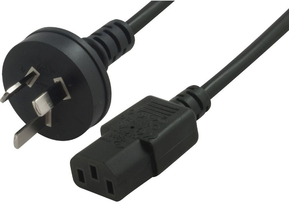 Astrotek AU Power Cable 2m - Male Wall 240v PC to Power Socket 3pin to IEC 320-C13 for Notebook/AC Adapter Black AU Certified Astrotek AU Power Cable 2m - Male Wall 240v PC to Power Socket 3pin to IEC 320-C13 for Notebook/AC Adapter Black AU Certified